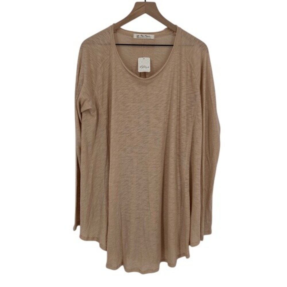 We The Free People Top Womens Medium Pink Misty Mink Long Sleeve Tunic Slub NWT - Picture 2 of 10